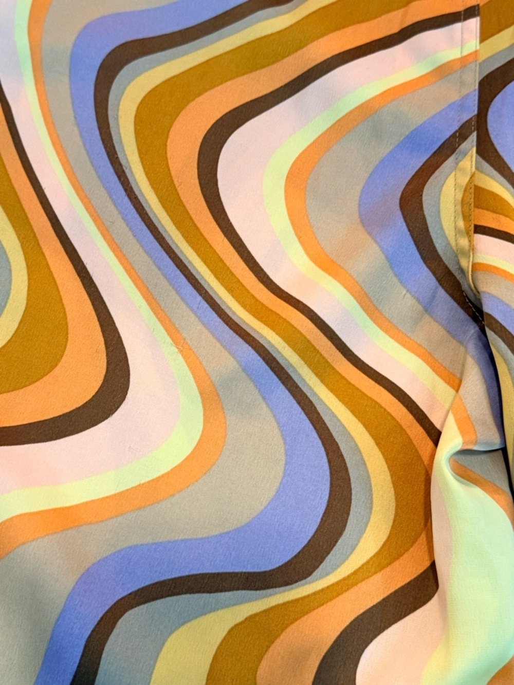 Urban Outfitters Retro Wave Print Wide Leg Pants Size S Y2K Groovy - Picture 8 of 10